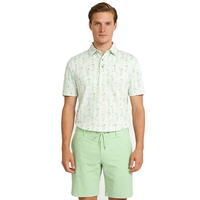 Fabricante de Ropa con Logotipo Personalizado, Diseño Orgánico con Estampado de Plantas Tropicales, Camisetas Polo de Golf de Alto Rendimiento con Estiramiento en 4 Direcciones