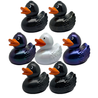 Mini canard en PVC/plastique écologique de 3 pouces, personnalisable, pour la salle de bain, qui couine et émet des sons pour bébés