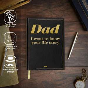 Leather Hardcover Journal A5 Size Premium <b>Wrapped</b> Book for Family Memento Gift with Custom Inner Pages - Product Image 4