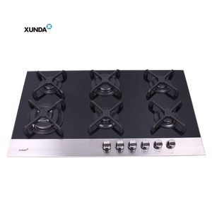 Xunda caldo di vendita prezzo ragionevole stufa a <span class=keywords><strong>Gas</strong></span> costruito <span class=keywords><strong>in</strong></span> piano cottura <span class=keywords><strong>in</strong></span> vetro a 6 fuochi a <span class=keywords><strong>Gas</strong></span> - Product Image 1