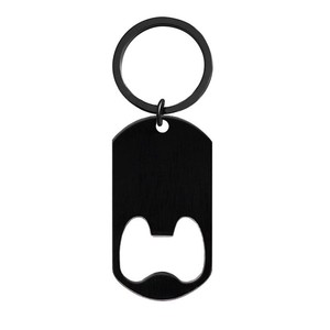 Gebürsteter Edelstahl Flaschenöffner Schlüsselanhänger Tragbarer Bieröffner Schlüsselring Männer Vater Freund Urlaubsgeschenk Kleiner Anhänger - Product Image 6