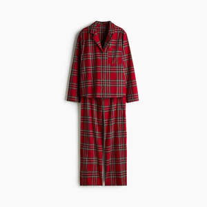 ชุดนอนผ้าฝ้าย 100% สำหรับผู้หญิงสุดหรูหรา – ชุดนอนฤดูใบไม้ผลิเนื้อนุ่มระบายอากาศได้ดี ชุดลำลองใส่สบายสำหรับอยู่บ้าน - Product Image 1