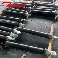 Vérin hydraulique soudé avec capot anti-poussière et capteur de déplacement, retour de position à double extrémité, vérin hydraulique