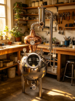 Destilador de Aceites Esenciales para el Hogar, Equipo de Destilación por Vapor, Apto para Extraer de Hierbas, Lavanda, Rosa, etc.
