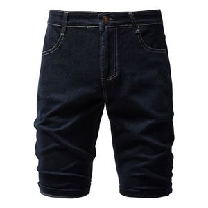 Pantalones Cortos de Mezclilla Casuales para Hombre, Corte Recto, Cintura Media, Color Sólido, Moda Juvenil, Verano 2026 - Product Image 1