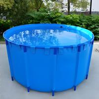 Bassin d'aquaculture pliable Neptune en bâche PVC, remplaçant les bassins traditionnels en fibre de verre pour l'élevage de poissons