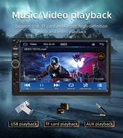 Autoradio Android universel BQCC 7 pouces double DIN, stéréo, audio multimédia MP5, écran tactile, GPS, USB, BT, FM, lecteur Carplay