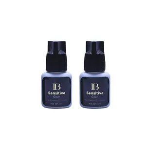 Korea Eyelash Extensions IB Sensitive Glue Black Cap Adhesive 2 Seconds Lash Glue With Private Label