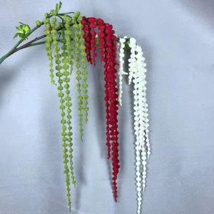 <span class=keywords><strong>LE</strong></span>-551 Venta al por mayor a granel, 165 cm, Guirnalda artificial colgante de espuma con forma de corazón y tallo floral de amaranto, con bayas de espuma - Product Image 2