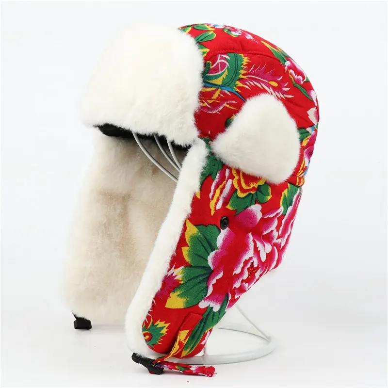 الشتاء Earflap قبعة فو الفراء مخصص تروبر Ushanka طيار منفذها الروسية قبعة الصياد