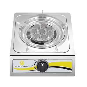 Réchaud à gaz portable à brûleur unique en acier inoxydable avec brûleur en fonte, cuisinière GPL/GN à <span class=keywords><strong>chauffage</strong></span> rapide pour camping-car, extérieur et usage domestique - Product Image 1