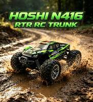 2 batteries HOSHI N416, camion électrique haute vitesse à l'échelle 1/16, RTR, 2,4 GHz, 4 roues motrices, 36 km/h, tout-terrain, jouet télécommandé pour enfants et adultes