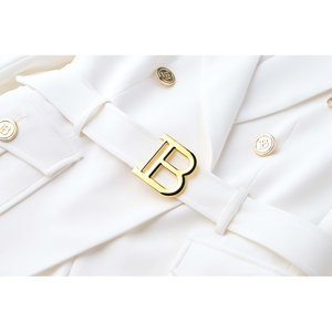 <span class=keywords><strong>Blazer</strong></span> fabbrica di lusso stile classico ufficio bianco <span class=keywords><strong>nero</strong></span> donna <span class=keywords><strong>Blazer</strong></span> tascabili <span class=keywords><strong>con</strong></span> Blet - Product Image 6