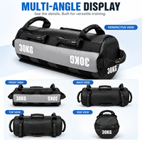 Sac de sable de fitness en tissu PVC, étanche, 10-30 kg, pour équipement d'entraînement de force en salle de sport commerciale, fourni par l'usine OEM