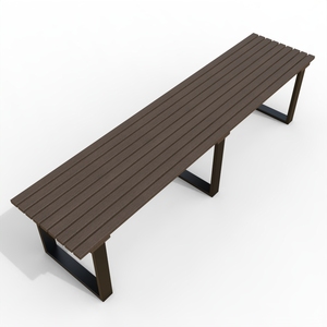 Cadeira Longa Profissional de Estilo Moderno em Plástico, Madeira e Metal Composto para Parques, Jardins, Hotéis e Aeroportos - Product Image 1