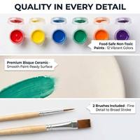 Kit de peinture céramique DIY non toxique et alimentaire, peinture imperméable pour vos propres objets en poterie, pour la décoration intérieure, fabricant avec 20 ans d'expérience