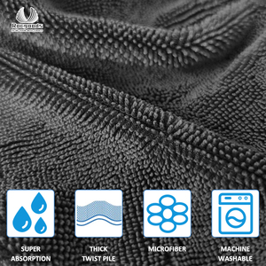 Edgeless Microfiber 1200 1400 Gsm Wash Car Care Microfibre Detailing Auto Micro Fiber Cloths Cleaning Twisted Loop Drying Towels