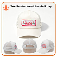 Étiquette textile personnalisée, impression d'étiquettes, matériau 100% coton pur, avec une casquette de baseball ajustable à six panneaux, tendance et stylée.