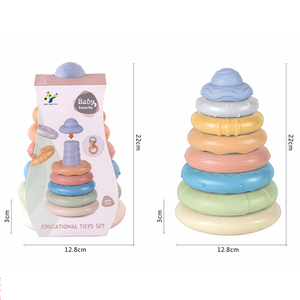Jouet d'empilage en forme <span class=keywords><strong>de</strong></span> biberon arc-en-ciel <span class=keywords><strong>avec</strong></span> paille, en ABS, pour l'éveil et le développement cognitif, jouet <span class=keywords><strong>de</strong></span> <span class=keywords><strong>bain</strong></span> éducatif à presser - Product Image 5