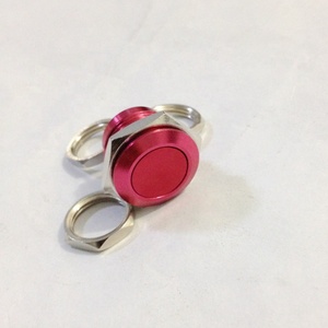 Đỏ nhôm bị oxy hóa gắn Kích thước 16mm thường mở momentary kim loại push button chuyển - Product Image 1