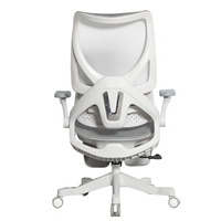 Chaise de bureau ergonomique moderne populaire à dossier haut, pivotante à 360 degrés, avec accoudoirs et repose-pieds, vérin à gaz classe 3, pour salle à manger