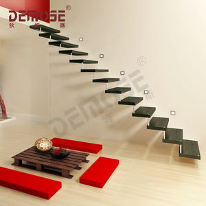 Escaleras de Caracol flotantes de <span class=keywords><strong>madera</strong></span> de acacia para interior/exterior, fácil instalación, <span class=keywords><strong>escalera</strong></span> de acero inoxidable y <span class=keywords><strong>madera</strong></span> maciza - Product Image 1