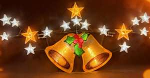 Décoration <span class=keywords><strong>lumineuse</strong></span> <span class=keywords><strong>de</strong></span> Noël en forme <span class=keywords><strong>de</strong></span> cloche et d'étoile, <span class=keywords><strong>pour</strong></span> fenêtre et mur, ambiance festive - Product Image 4