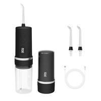 Hydropulseur dentaire portable sans fil rechargeable en plastique avec 4 embouts, étanche IPX7 pour la maison, l'hôtel, les voyages et les soins dentaires