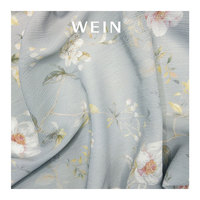 WI-B05 Fabrik preis Chiffon bedruckter Stoff Benutzer definiertes Muster Mode Frau Blumen Hochzeits kleid Stoff Bedruckter Crinkle Stoff