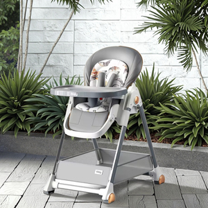 Chaise haute multifonctionnelle 3-en-1 de luxe pour bébé de 0 à 12 mois, siège balançoire pliable en PVC, à commande manuelle, grande taille - Product Image 4