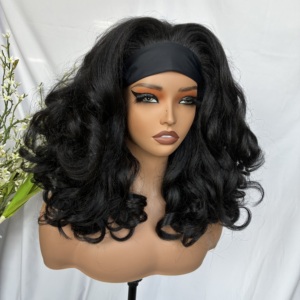 Parrucche Sintetiche Kemy Hair con Fascia, Texture Yaki Resistente, Fibra ad Alta Temperatura, Senza Pizzo, per Donne Nere - Product Image 4