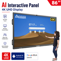 Tableau intelligent interactif de 86 pouces pour l'éducation Panneau LED multi-touch à bas prix Écran OLED de 75 pouces Tableau blanc OEM