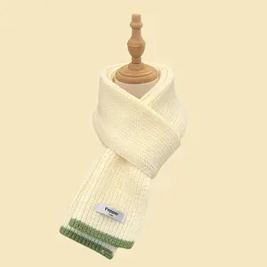 厚手のアクリルスカーフ無地ウールスカーフ秋冬暖かいニットスカーフ男性用と女性用
