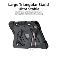 Étui en silicone antichoc multi-angles pour tablette Apple 7e, 8e, 9e génération, et housses de protection intégrale pour tablettes Apple 10e génération, Air 6/7/8