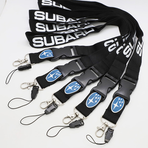 Hot Selling Custom Polyester Fabric Keychain Lanyards with Breakaway Buckle