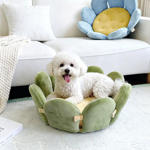 Nueva cama para perros y gatos semicerrada desmontable en forma de flor con velcro para accesorios de mascotas de interior - Product Image 4