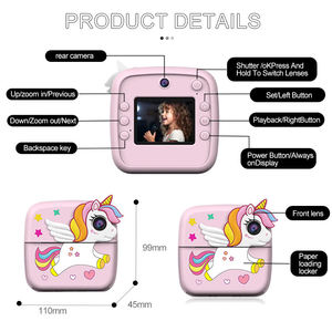 Fotocamera Wireless HD per Bambini con <span class=keywords><strong>Stampa</strong></span> Istantanea, Stampante Fotografica Portatile Professionale Mini con Memoria Integrata da 32GB e Schermo da 2,4 Pollici - Product Image 6