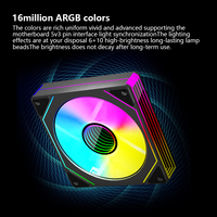 Ventilador de PC ZeroMaster de 120 mm ARGB con Efecto Espejo Infinito, PWM, Alto Flujo de Aire, Silencioso, con LED RGB, Precio de Fábrica
