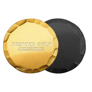 High Quality Embossed Custom Golf Ball Marker Hammered Coin Golf Chiseled Edge Ballmarker Gifts For Golfer