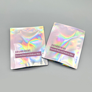 Mascarilla facial personalizada, bolsa de papel de aluminio con sello, mascarilla para ojos, bolsita de embalaje, cosmético holográfico, bolsa de Mylar para el cuidado de la piel - Product Image 3