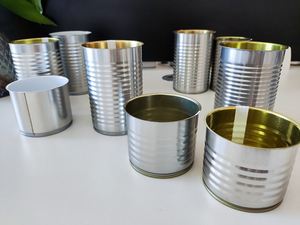 Boîte de conserve en métal de haute qualité en gros récipient alimentaire vide avec couvercle facile à ouvrir à l'intérieur peint en jaune pour chewing-gum et lait - Product Image 2