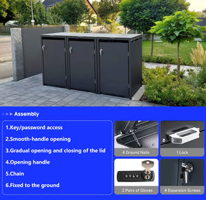 120/240L Wheelie Bin Storage Cover <span class=keywords><strong>Cubo</strong></span> de <span class=keywords><strong>basura</strong></span> Cubierta de <span class=keywords><strong>cubo</strong></span> de <span class=keywords><strong>basura</strong></span> Caja de cobertizo con caja de plantas - Product Image 2