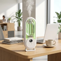 Diffuseur d'arômes mural rechargeable à double écran, permet l'ajout d'huiles essentielles et la sélection personnalisée de parfums