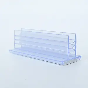 plastic pvc extrusion shelf holder clip for supermarket shelf