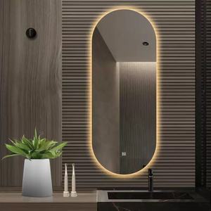 Smart Wall-mounted <strong>Dressing</strong> <strong>Room</strong> <strong>Mirror</strong> <strong>with</strong> Full-Length LED <strong>Lighting</strong> Modern Oval Diode Glass for Bathroom Use - Product Image 2