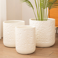 Pot Bunga Keramik Besar Model Lantai Modern untuk Tanaman Hias Monstera, Bird of Paradise, dan Tanaman Hijau Lainnya; Planter