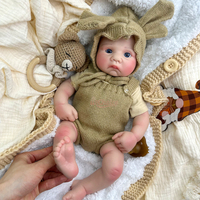 Poupée Bébé Garçon Reborn en Silicone Corps Entier Réaliste de 17 Pouces, Nouveau-né Adorable avec Veines Peintes à la Main, Poupée Souple et Lestée, Muneca