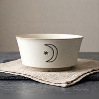 Service de table en céramique rustique de style japonais Soleil, Lune, Étoiles – Bols et assiettes durables de haute qualité, compatibles micro-ondes et lave-vaisselle, émaillés