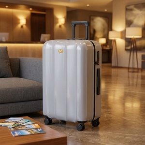 Wholesale Bulk <strong>Grey</strong> PC Hard Shell Luggage with TSA Lock 360 Spinner Wheels Portable Hook Carry on <strong>Suitcase</strong> for Holiday Travel - Product Image 1