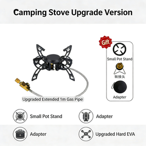 <span class=keywords><strong>Réchaud</strong></span> de camping portable transfrontalier - Brûleur à <span class=keywords><strong>gaz</strong></span> pliable et détachable coupe-<span class=keywords><strong>vent</strong></span> <span class=keywords><strong>pour</strong></span> la cuisson en extérieur, la préparation de boissons et le thé - Product Image 3